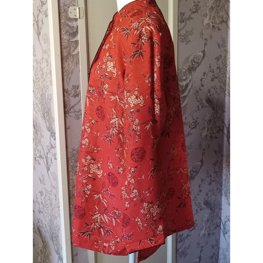 The Tog Shop Red/Black Asian Style Blouse 14 NWT - Picture 3 of 16